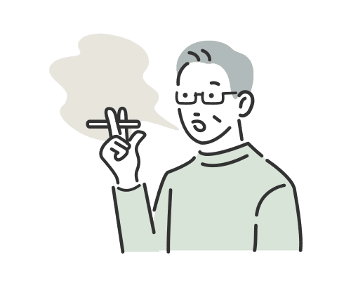 たばこを吸う男性イラスト